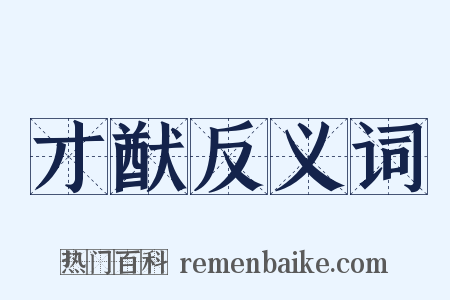 才猷反义词是什么意思的图片